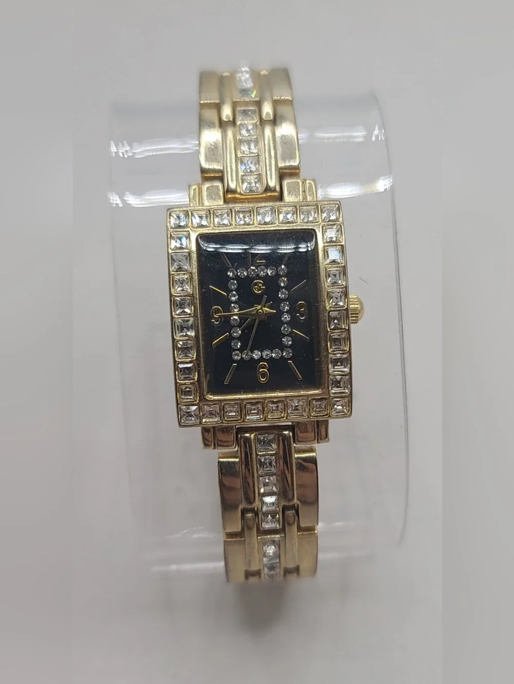 George Women's Gold Black Rhinestone Fashion Watch